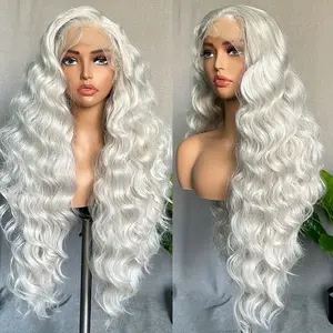 Front Lace Wig Long Hair Medium Part Wavy Human Hair Wig Seamless Full Head Cover for Women Daily Use Mother's Day GiftGifts for Women Gifts for Mom Lace Front Glueless Pre Plucked