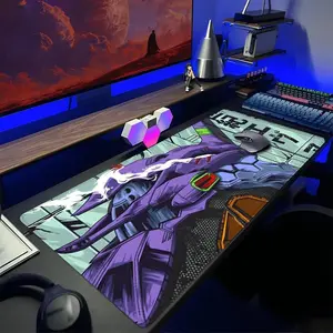 Large Gaming Mecha Robot Design Mouse Pad, Rectangle Gaming Mouse Pad, Office Desk Keyboard Mat for Home Office Game Room, Gaming Mousepad, Gaming Room Accessories