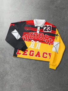 Unisex style, Fitted, Street-style, Casual American hoodie, spring and autumn loose fit short-sleeve striped pullover hoodie, polo long-sleeve shirt, streetwear, soccer apparel. Suitable for hip-hop, campus, back-to-school, and seasonal changes