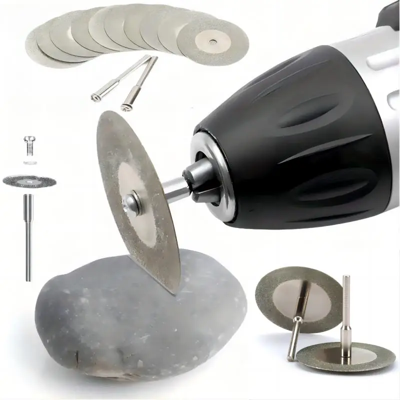 Mini Diamond Cutting Wheel, Rotating Round Nail Drill Bit, Grinding Abrasive Stone Ceramic Stone Glass Cutting Tool, Cutting Tool Accessories, Work Eq