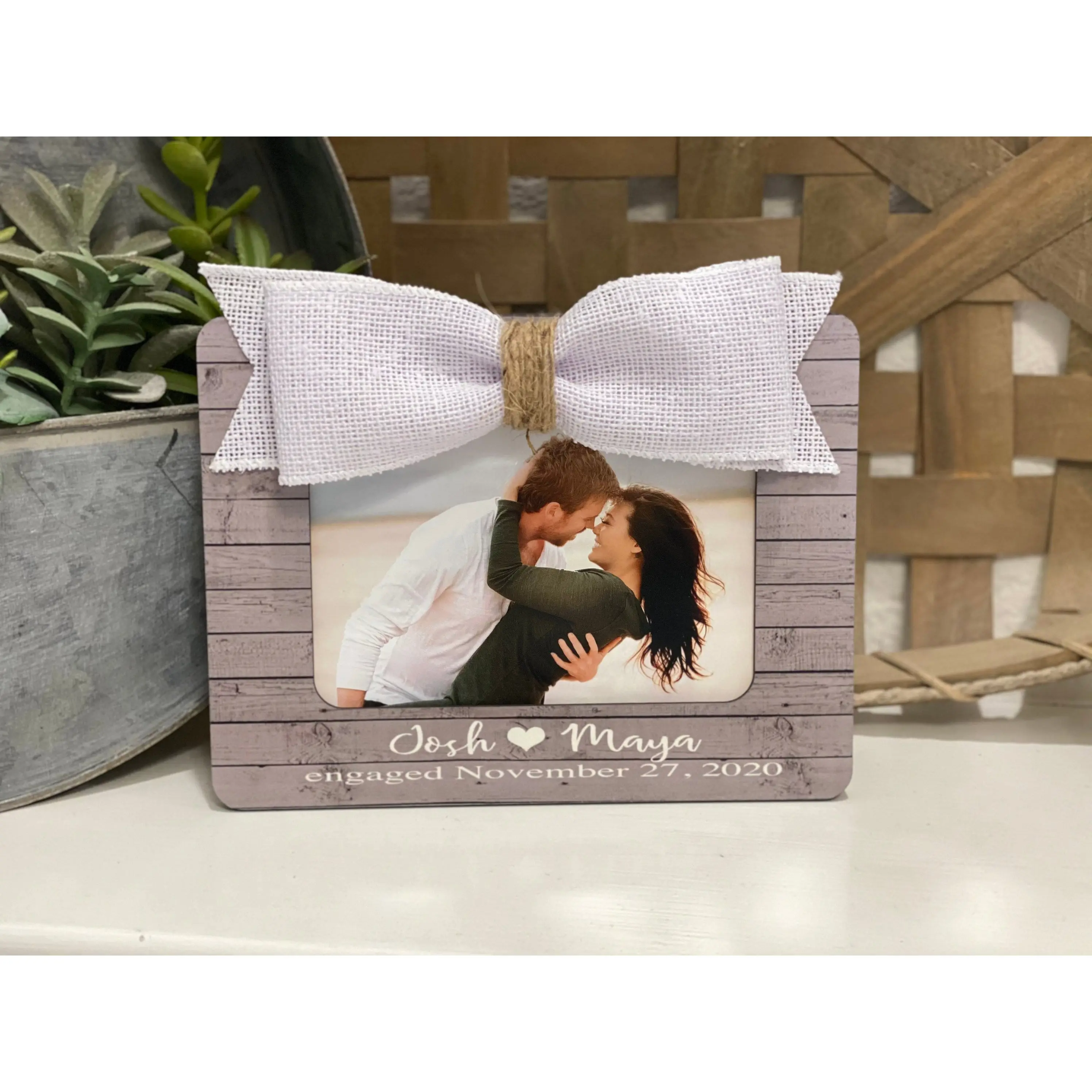 Engagement Gift Personalized Engagement Picture Frame Gift for Girlfriend Boyfriend Engagement Gift Valentines Day Gift