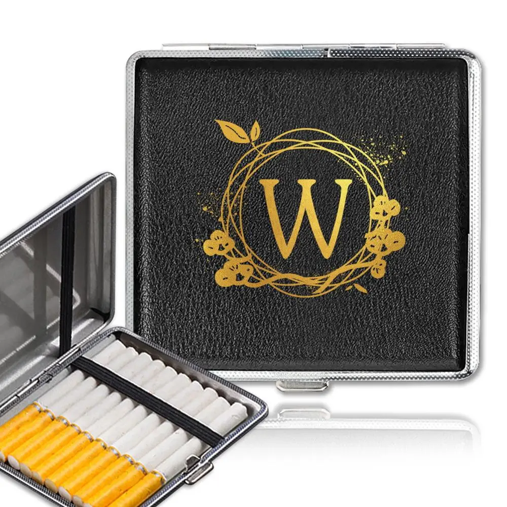 cigarette case name Initial Name 26 Letter Pattern PU Leather Cigarette Case, 1 Count Portable Cigarette Box, Moisture-proof Cigarette Organizer for Home Outdoor cigarette case name Initial Name 26 Letter Pattern PU Leather Cigarette Case, 1 Count Portable Cigarette Box, Moisture-proof Cigarette Organizer for Home Outdoor