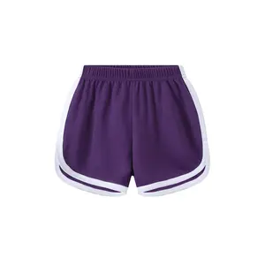 [Girls' Athletic Shorts] Girls' Hot Pants - Medium to Large Size - Side Stripe Trim Shorts - Solid Color Loose-Fit Athletic Casual Shorts Girls and Toddlers - Perfect Outdoor