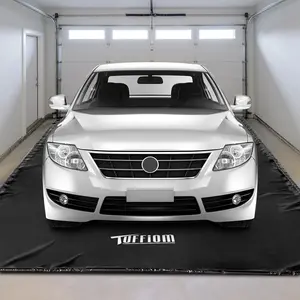 TUFFIOM 9' x 20' Containment Mat w/Squeegee, Garage Floor Mats for Under Car, Heavy Duty Waterproof Car Parking Mats for Snow Ice Rain Mud Oil