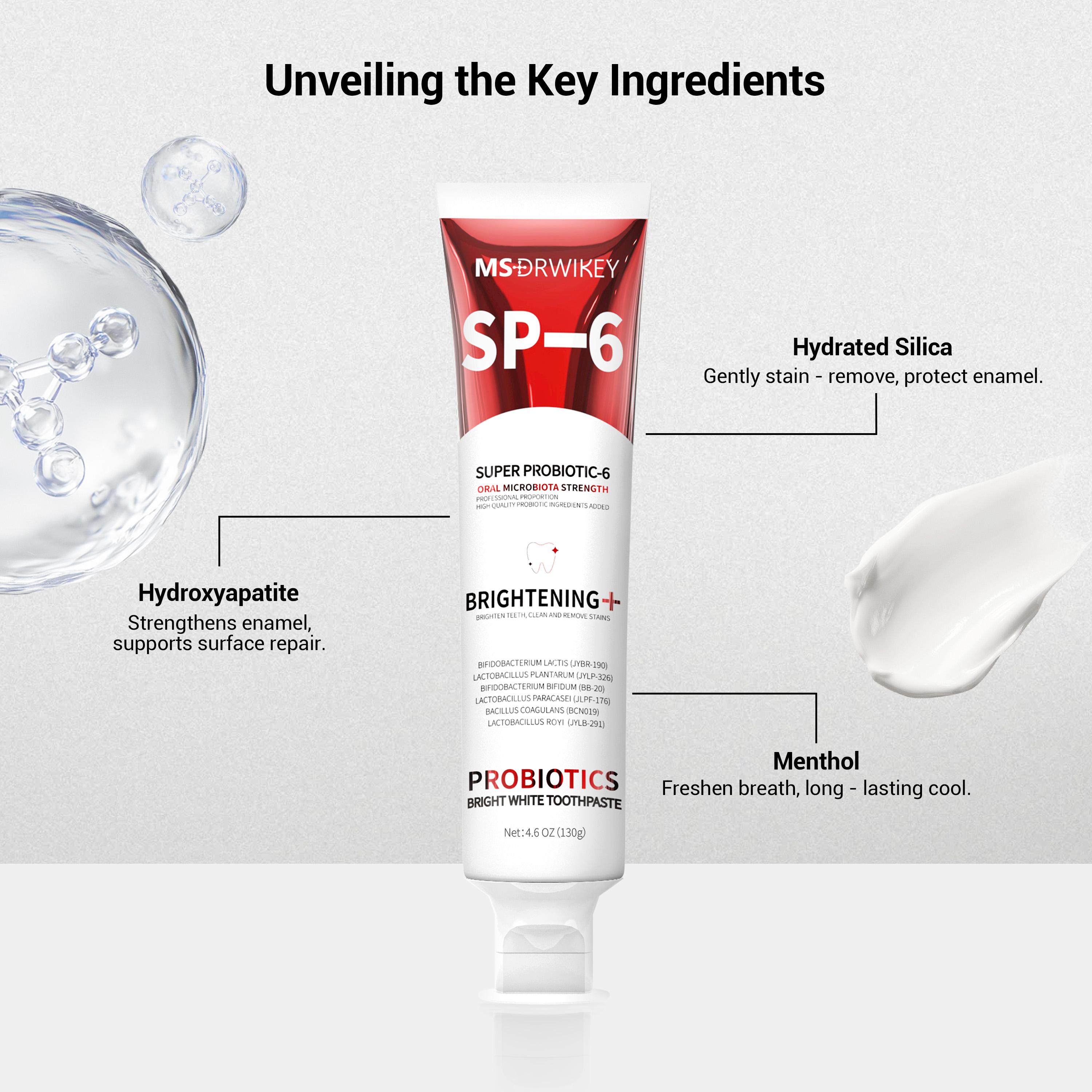 MSDRWIKEY SP-6 Toothpaste | Advanced Oral Care, Long-Lasting Fresh Breath, 4.59oz