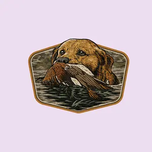 Labrador Duck Retriever Sticker, Hunting Dog with Duck Decal, Waterfowl Hunting Design for Truck, Gear, Laptop