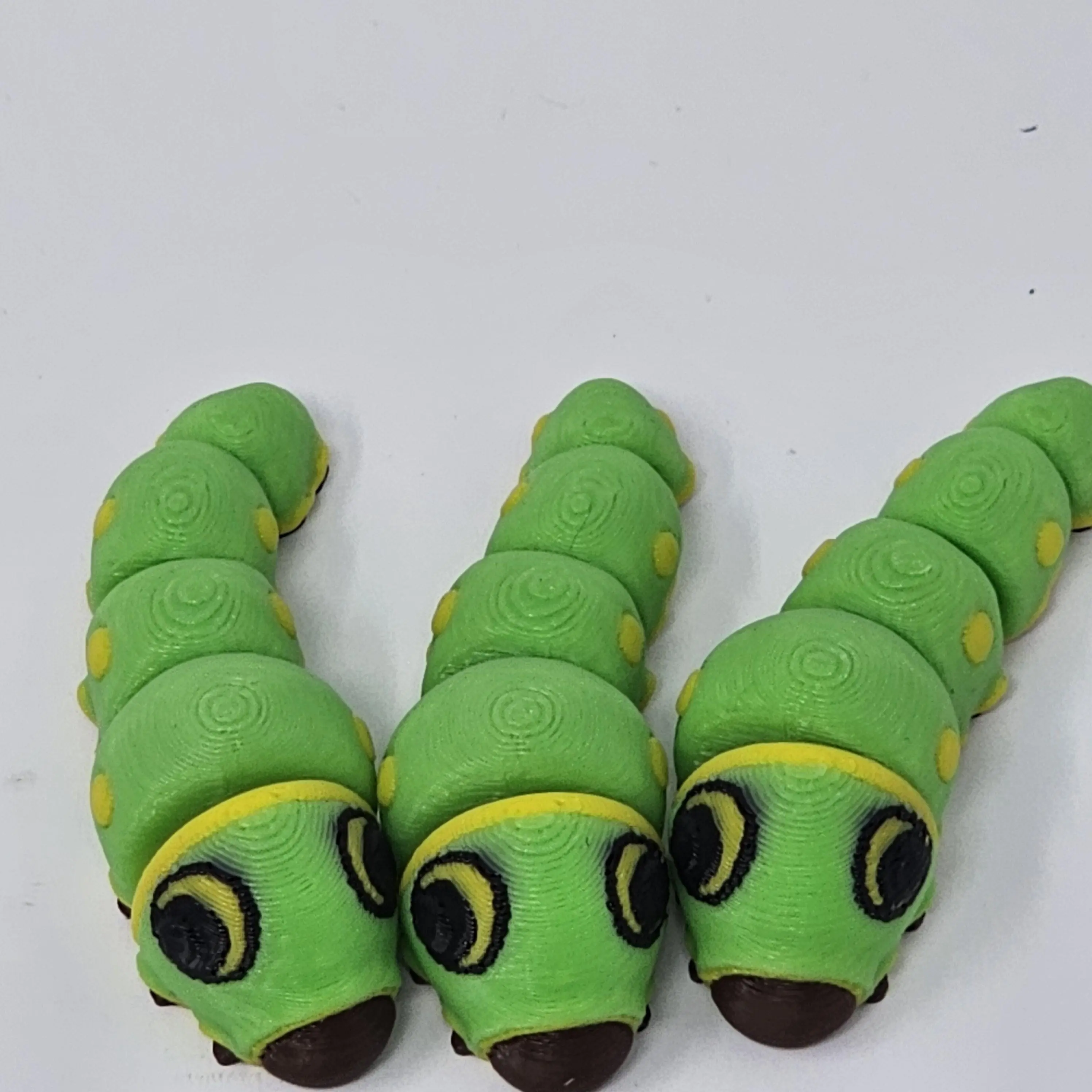 3D Printed Caterpillar Fidget Toy - Flexible Motion, Sensory Stress Relief for Fidget & Finger Toy Enthusiasts