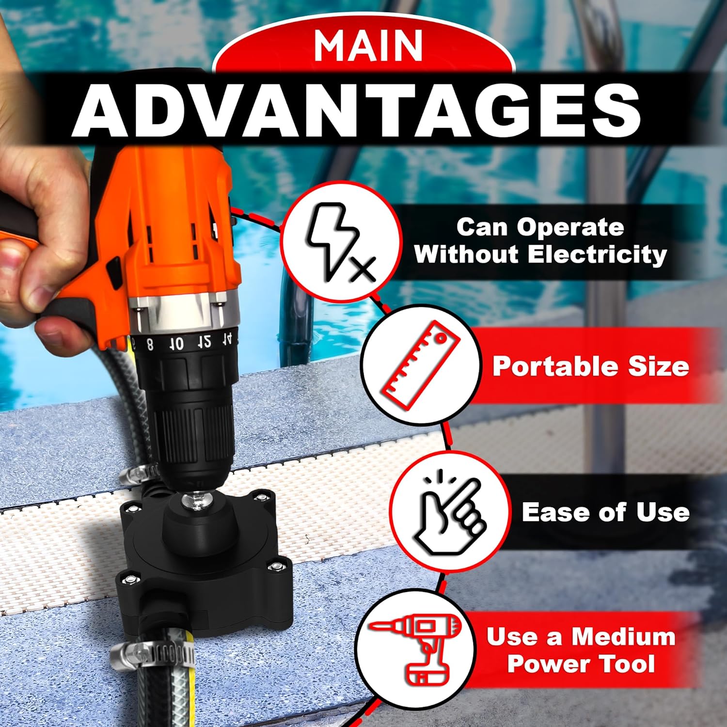 Electric Drill Pump for Water Gasoline Oil Diesels Fluid Transfer Pump Mini Hand Self-Priming Quick Pumping Speed