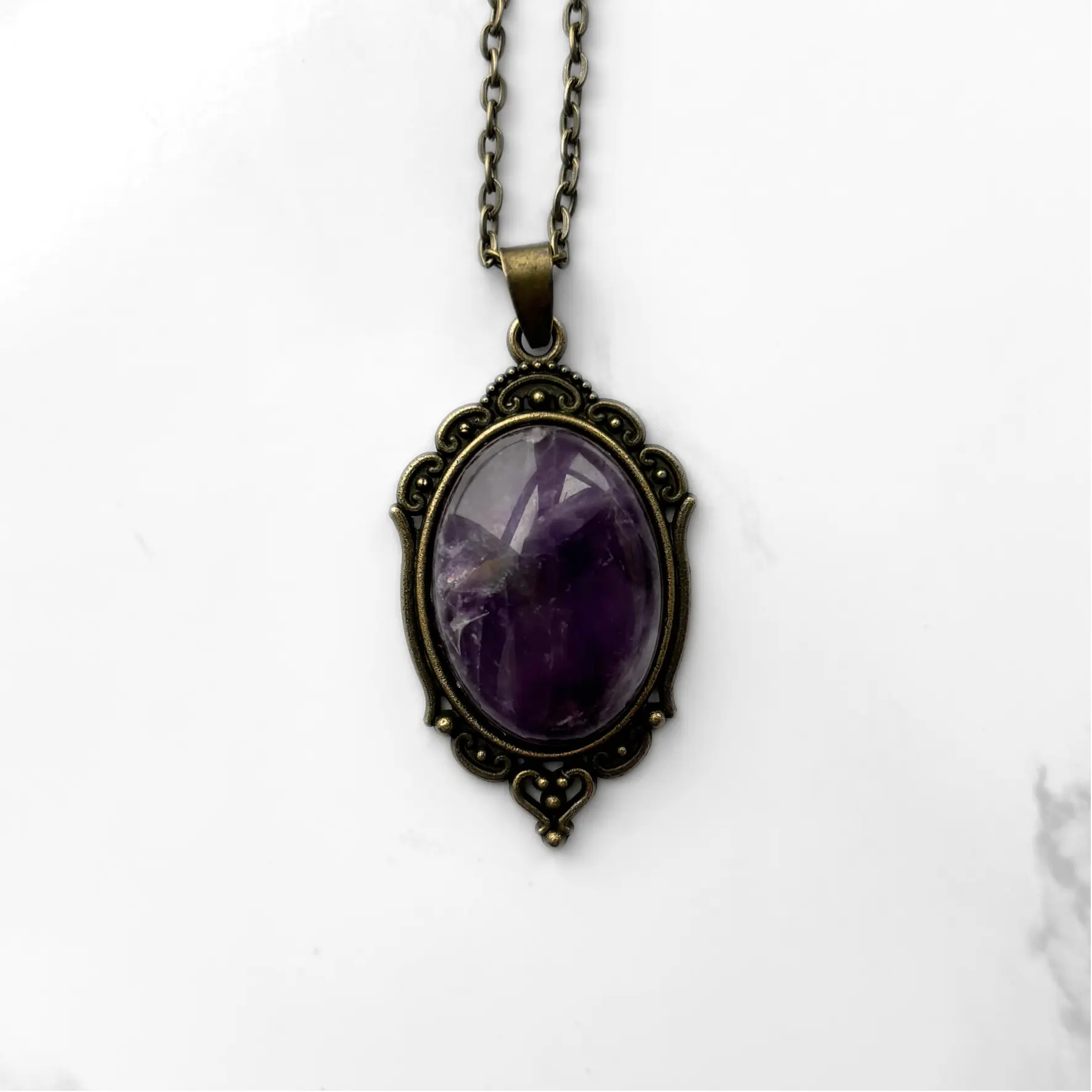 Amethyst Pendant | Crystal Necklace | Witchy Jewelry