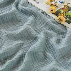 Cotton Muslin Large Throw Blanket Couch Breathable Gauze Soft Lightweight Bed Blankets Adults (Heather Teal, 50"x70")