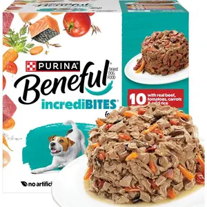 Beneful Purina Small Breed Wet Dog Food Variety Pack, IncrediBites With Real Beef, Chicken and Salmon - (Pack of 30) 3 Oz. Cans