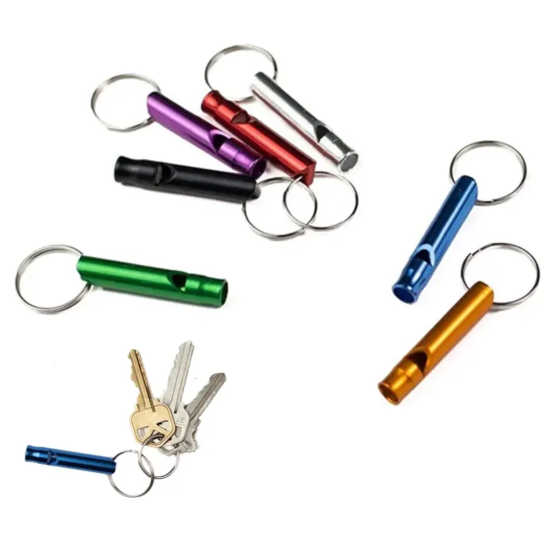 2-Pack 125db Ultra Loud Survival Whistles, Aluminum Emergency Safety Siren, Camping Hiking Keychain, Lifesaving Outdoor Gear, Outdoor Survival Supplies, Survival Equipment