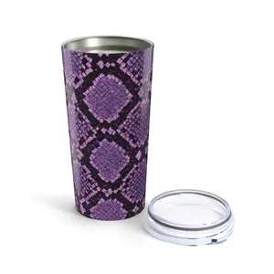 Purple Snake Skin Tumbler 20oz | Faux Python Pattern Travel Cup