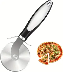 New Pizza Cutter Wheel - Ultra Sharp Stainless Steel Pizza Slicer with Non-Slip Soft Grip Handle - Multi-Purpose Cutter for Pizza, Dough & Pastry - Dishwasher Safe, Easy to Clean