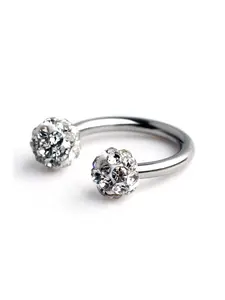 20Gauge Sparkling Crystal Tiny Horseshoe Nose Ring, Septum Rings Cartilage Earrings Tragus Helix Piercing Jewelry Lip Rings Eyebrow Piercing Hypoallergenic Stainless Steel 8mm 10mm Body Jewelry