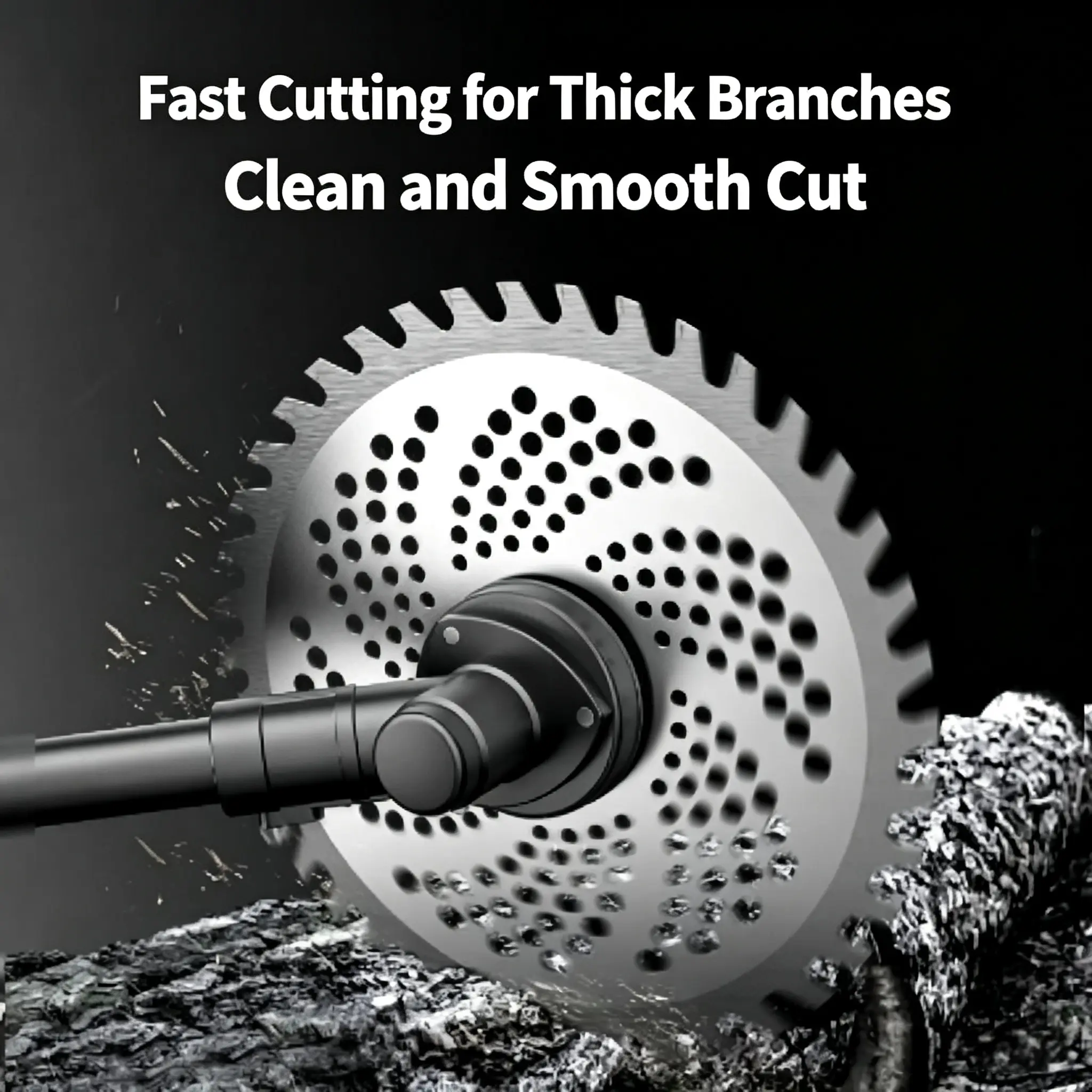 SK85 Steel 1-Piece Alloy Thick Grass Trimmer Blade, Enhanced Performance Garden Cutting Accessory, Universal Circular Saw Blade for Weed Removal