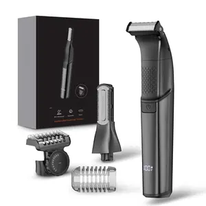 Manscape Double-sided Body Hair Trimmer For Men  2-in-1 Waterproof & Groomer Pubic Groin Ball Wet/dry Electric Beard With Dual Heads