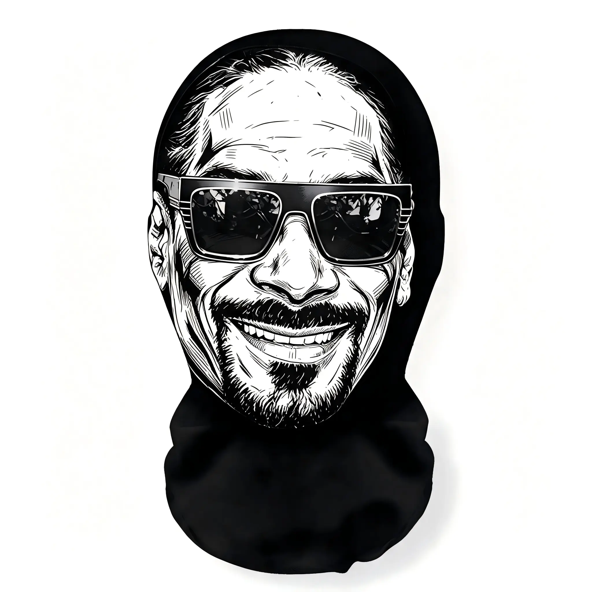 3D Mesh Realistic Celebrity Full Cover Mask & Headpiece - Lightweight, Adjustable, Ultra-Fine Fiber, Super-Stretch Fit, Breathable, Optical Illusion Cosplay Prop - Halloween, Birthday, New Years Eve Ceremony Festive Party Accessory
