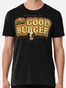 Good Burger Welcome to Good Burger Worn Out Premium T-Shirt Casual Unisex Short Sleeve Tee Tops Youth Adult Black T Shirt Halloween Gift Christmas Gift Crewneck Cotton