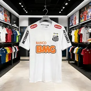 NO.11 Neymar JR 11 12 Home Short Sleeve Jersey Retro Soccer Jersey White Fans Version