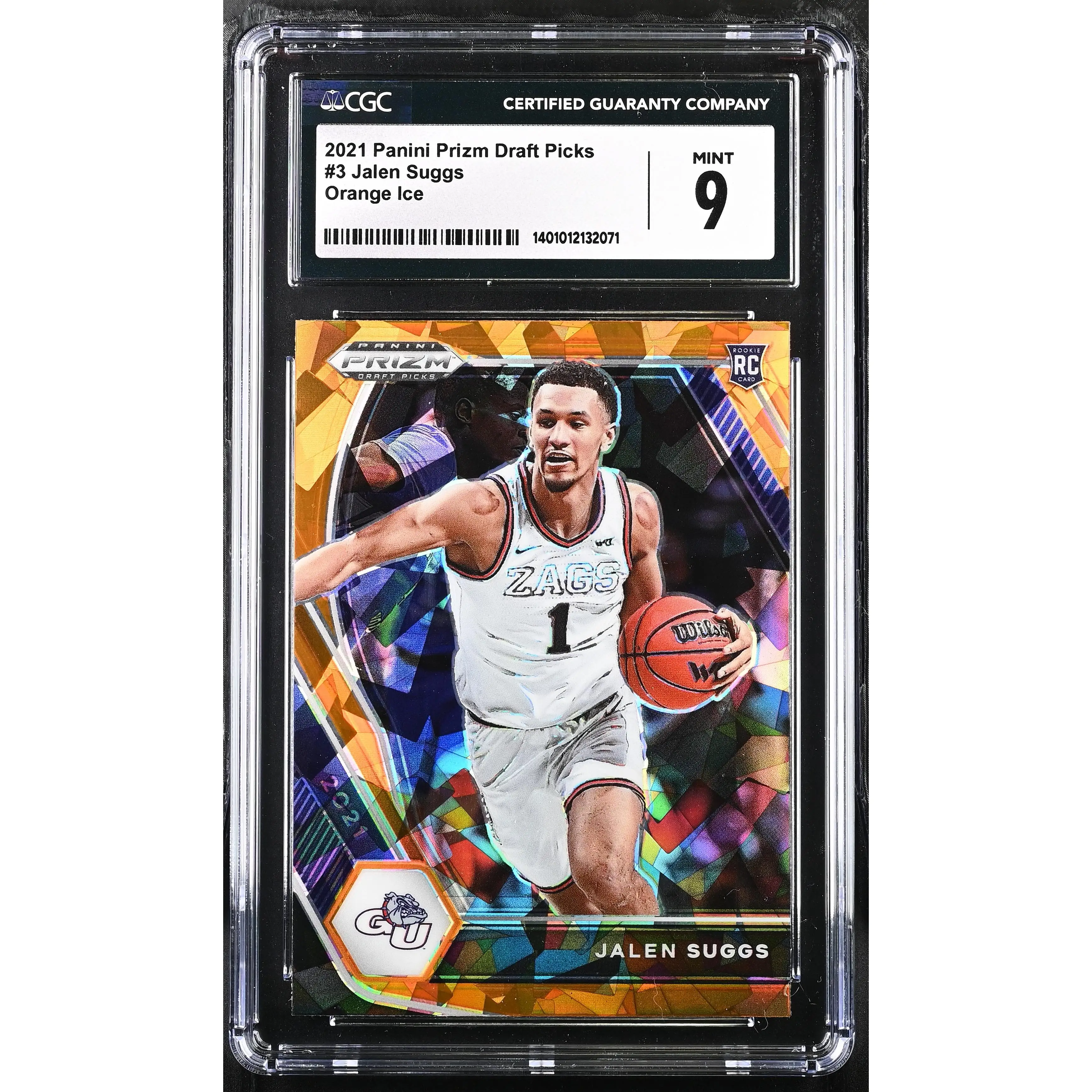 Jalen Suggs CGC 2021 Prizm Draft Picks #3 Orange Ice 9