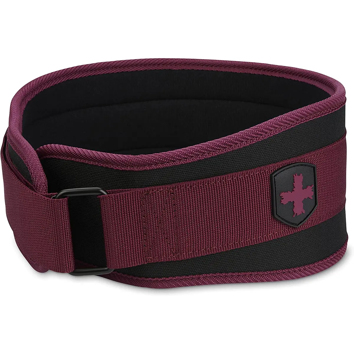 Harbinger 4.5" Unisex Foam Core Weight Lifting Belt - Black/Merlot, 4.5" Width, S