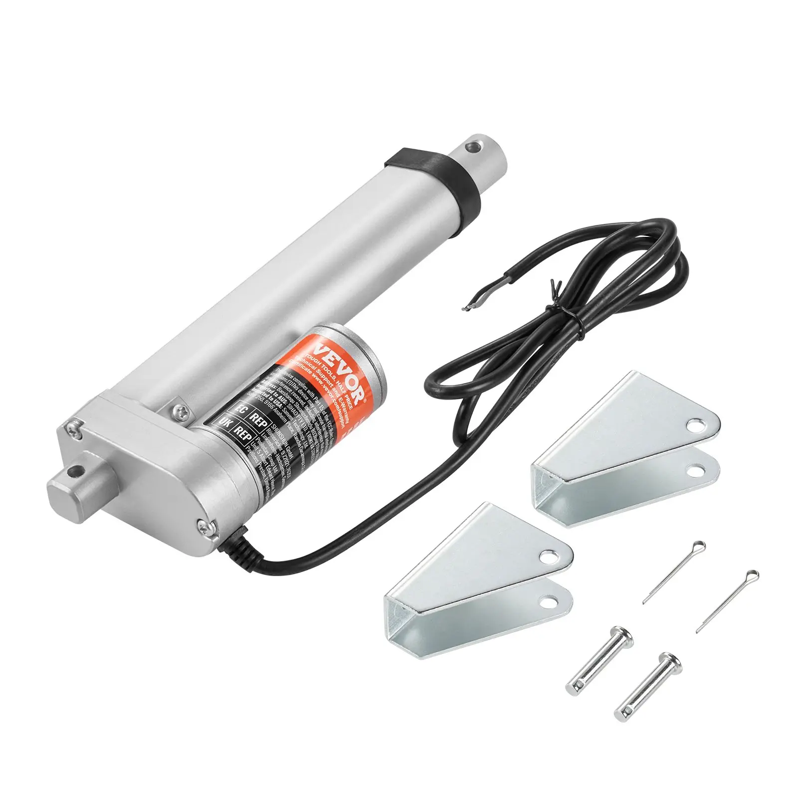 【Summerfinds】VEVOR Linear Actuator 12V, 4 Inch High Load 330lbs/1500N Linear Actuator, 0.19"/s Linear Motion Actuator with Mounting Bracket and IP54 Protection
