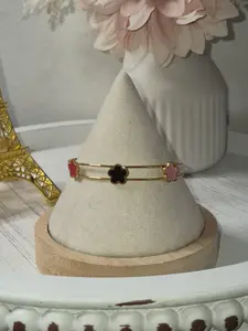 Xuping Stainless Steel Multi-Color Clover Bracelet