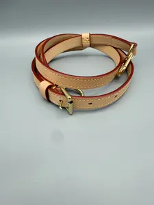 Pre-owned Louis Vuitton Leather Bag Accessories Adjustable Vachetta Strap with Gold Hardware and Classic Design
