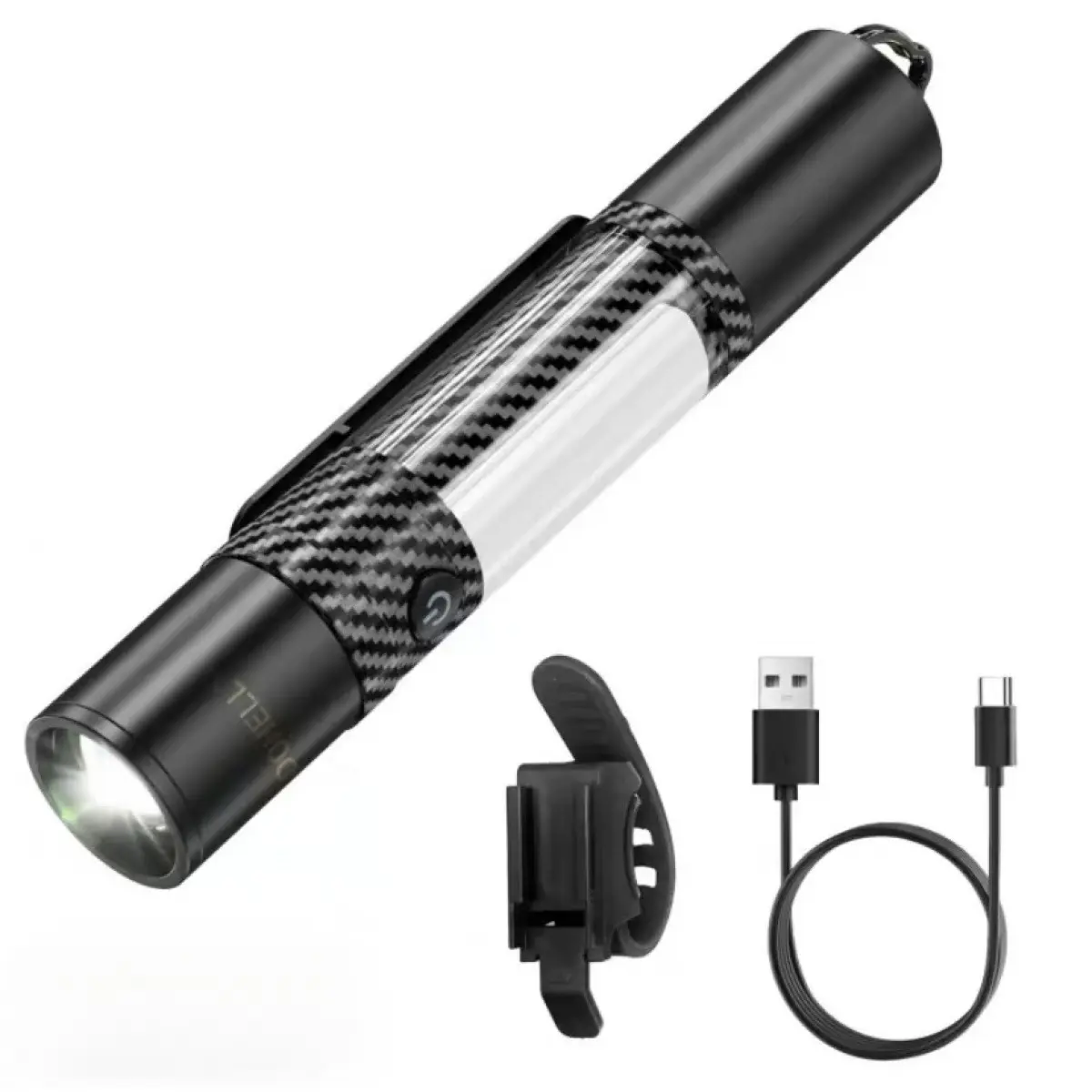 Rechargeable Tactical LED Flashlight 500 Lumen, Zoomable Beam Flashlight with Glass Breaker Seatbelt Cutter, Magnetic Base 7 Light Modes IPX4 Waterproof for Car Camping Hiking Outdoor Emergency