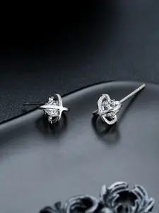 Men's Cross Star Hip Hop Unique Design Fashionable Versatile High-End Jewelry Suitable for Daily Wear Studded Cross Earrings