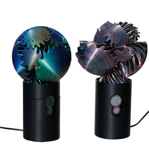 3D Printed - Electric Gear Ball Figurine Decor Plastic PLA Smooth, reassembling toy