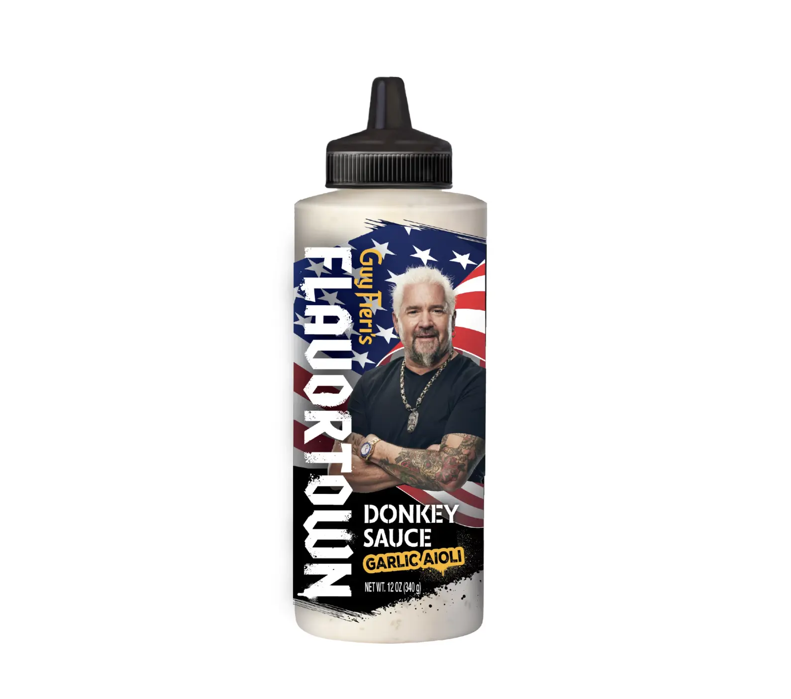 Guy Fieri Flavortown Famous Sauce Restaurant-Style Garlic Aioli for Burgers and Fries, 12 oz