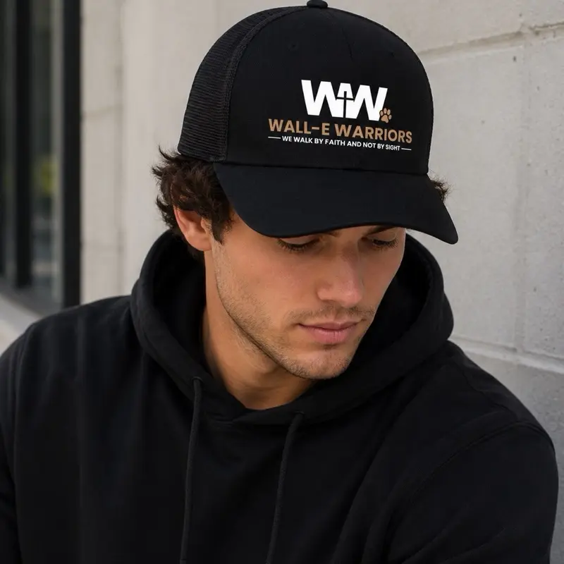 Black Wall-E Warrior Trucker Cap