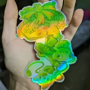 holographic Pokemon Bulbasaur sticker