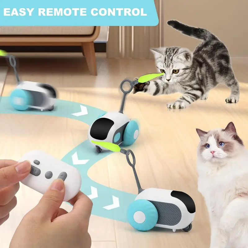 best cat toys for bored indoor cats，Intelligent Obstacle Avoidance System，Suitable for Various Surfaces: Whether it's a wooden floor, tiles, hardwood floors-MPPC15