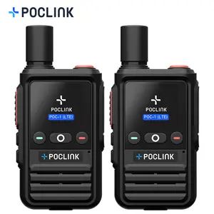 Poclink POC-1 Lite 4G Walkie Talkie - Unlimited Range Global POC Radio with Bluetooth & APP, 3000mAh Long Battery Life, Rugged IPX4 Waterproof, SIM Included for Hiking & Team Work Durable Remote