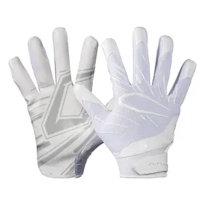 CUTTERS Game Day Pro White Football Receiver Gloves - High Performance Grip, Lightweight Design, Secure Fit, All-Weather Performance