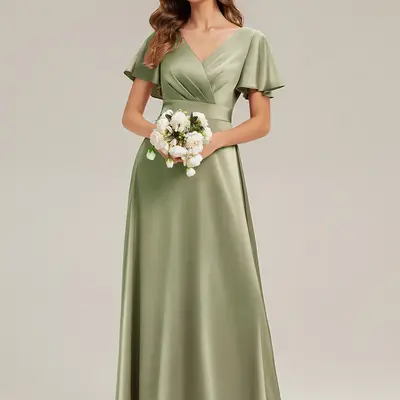 grey formal dress LaDivine J883 Long A Line Evening AllowedWalmart main image 1