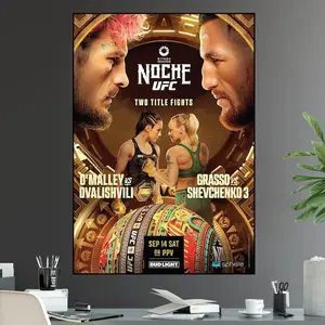 NoFramed, Poster UFC 306 Noche Sugar Sean O' Malley Vs. Merab Dvalishvili Bantamweight Championship Title Shevchenko Fight Poster Ultimate Fighting Greatest