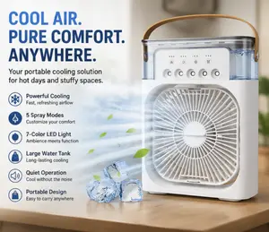 Portable 3-in-1 Air Cooler Fan – Mini AC for Room, Office & Car | Fast Cooling + Humidifier | Ships from USA 🇺🇸 | TikTok & Amazon Hot Seller!