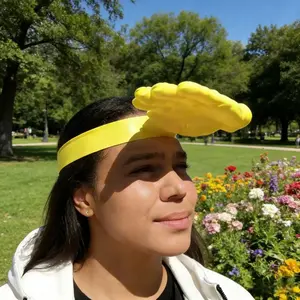 Hand-Shaped Palm Shield Sun Visor, Unisex Fit Adjustable Size EVA Polymer Eye Protection Headband, Playful Shape Creative Sunshade for Beach, Outdoor Photography, Summer Sports & Outdoor Essential,summervibes