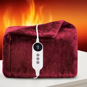 Heated Blanket All Sizes - Warm Fleece Double Sided Heated Blanket - Comfortable Winter Heated Blanket, Gift Blanket, Machine Washable