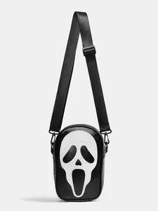 Christmas New Ghost Face Skull Crossbody Bag, Holiday Hip Hop Creative Ghost Chest Bag, Cool Couple Small Bag, Trendy and Unique Design