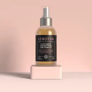 Kerotin Extensive Thickening Treatment - Hair Thickener Spray for Fine and Thinning Hair - Lightweight Volumizing Mist with Amaranth Seed & Baobab Protein - Heat Protectant & Anti-Frizz - 4 oz