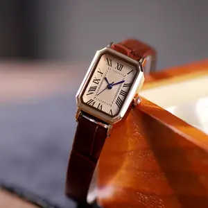 Vintage Quartz Watch Long Hand Design, Elegant Square Dial Collector's Clock, Unique Classic Enthusiast's Timepiece, Perfect Gift for Birthdays & Anniversaries, Square Dial Wristwatch