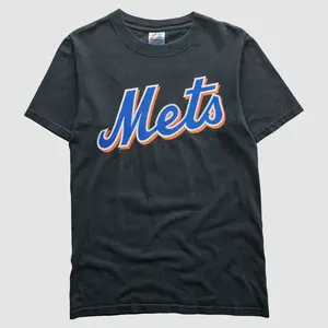 New York Mets Majestic 2000s T-Shirt - Black  - S