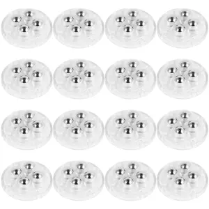 Mini Caster Wheels 16 Counts 360 Degree Quiet Swivel Wheels with 2/3 Steel Balls, Self Adhesive/Drilling for Furniture Use Parts
