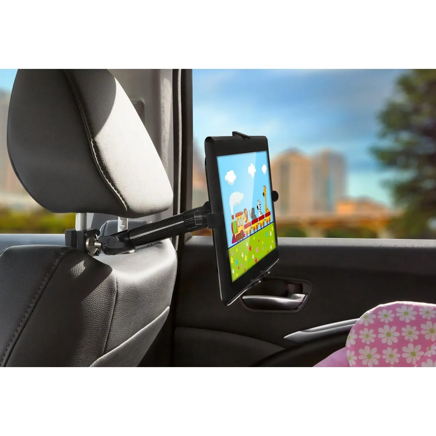 Mount-It! Carbon Fiber Heavy-Duty Car Tablet Holder, Universal Headrest Back Seat iPad Stand for 7-11" Screens, Tool-Free Easy Installation, Aftermarket Car Play & Tablet Headrest Mounts & Holders