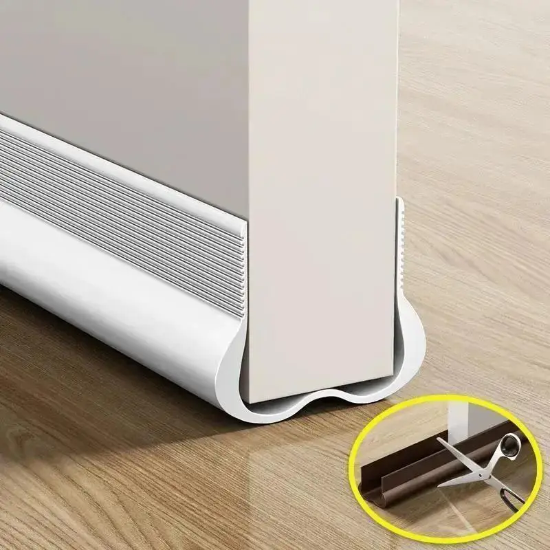 Adjustable Plastic Door Draft Stopper, 1pc Waterproof Seal with Soft PVC Barrier for Noise Reduction, Door Hardware for Home Office